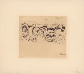 Scheveningen, Windstühle am Strand, 1887